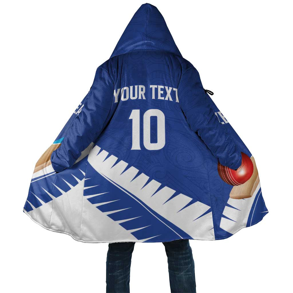 Custom New Zealand Cricket Cloak Kiwi Birds Haka Dance Blue Fern Sporty Style LT03 Unisex Blue - Polynesian Pride