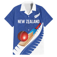 Custom New Zealand Cricket Family Matching Off Shoulder Maxi Dress and Hawaiian Shirt Kiwi Birds Haka Dance Blue Fern Sporty Style