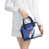 New Zealand Cricket Shoulder Handbag Kiwi Birds Haka Dance Blue Fern Sporty Style