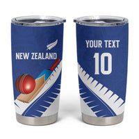 Custom New Zealand Cricket Tumbler Cup Kiwi Birds Haka Dance Blue Fern Sporty Style