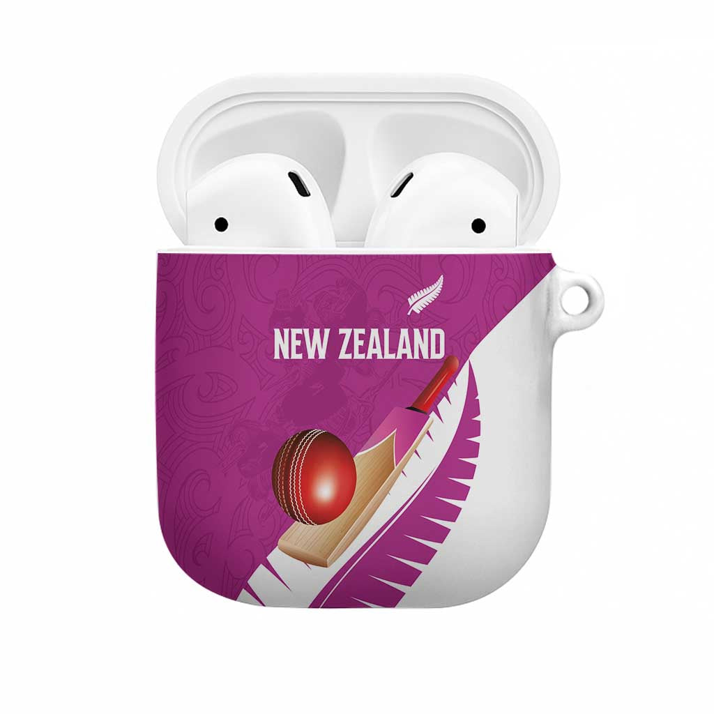 New Zealand Cricket AirPods Case Kiwi Birds Haka Dance Pink Fern Sporty Style