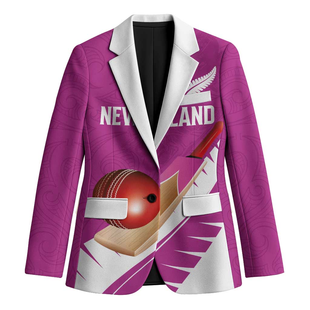 Custom New Zealand Cricket Blazer Kiwi Birds Haka Dance Pink Fern Sporty Style