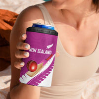 Custom New Zealand Cricket 4 in 1 Can Cooler Tumbler Kiwi Birds Haka Dance Pink Fern Sporty Style