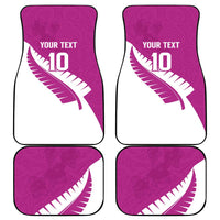 Custom New Zealand Cricket Car Mats Kiwi Birds Haka Dance Pink Fern Sporty Style