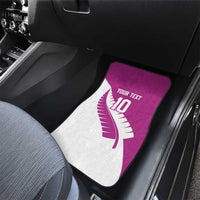 Custom New Zealand Cricket Car Mats Kiwi Birds Haka Dance Pink Fern Sporty Style