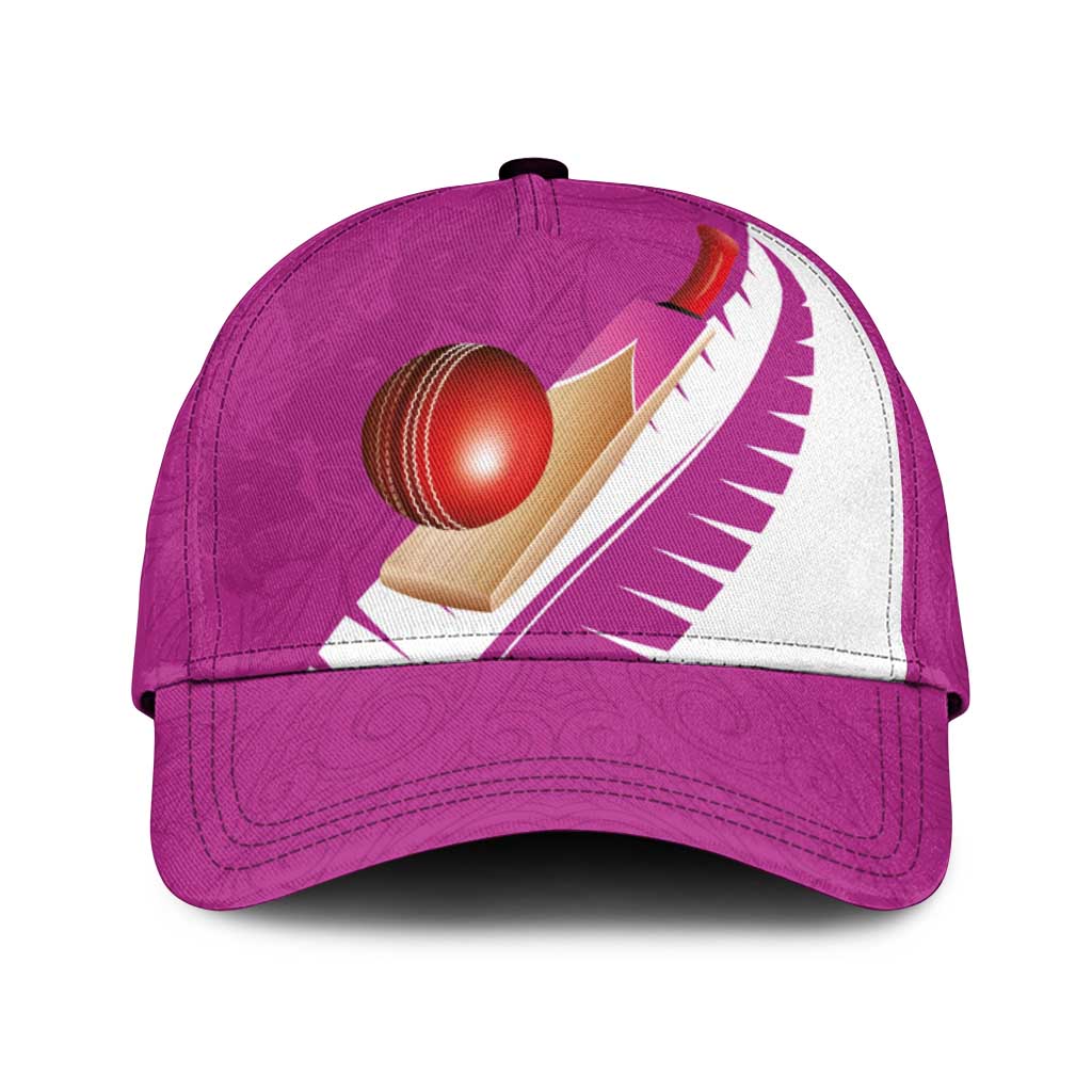New Zealand Cricket Classic Cap Kiwi Birds Haka Dance Pink Fern Sporty Style