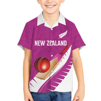 Custom New Zealand Cricket Family Matching Mermaid Dress and Hawaiian Shirt Kiwi Birds Haka Dance Pink Fern Sporty Style