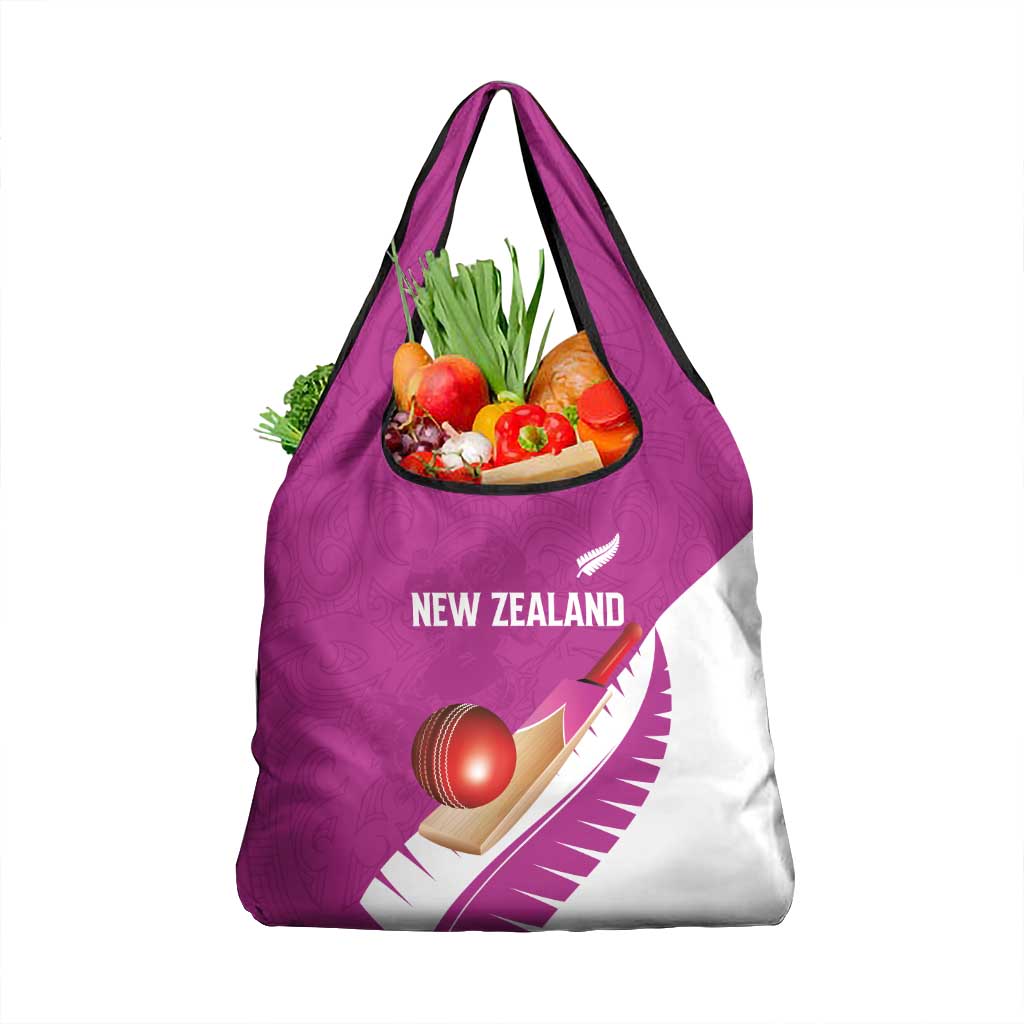 New Zealand Cricket Grocery Bag Kiwi Birds Haka Dance Pink Fern Sporty Style