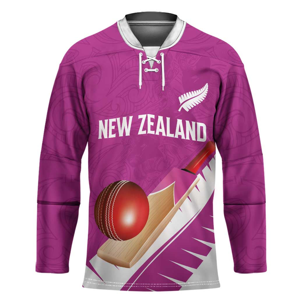 Custom New Zealand Cricket Hockey Jersey Kiwi Birds Haka Dance Pink Fern Sporty Style