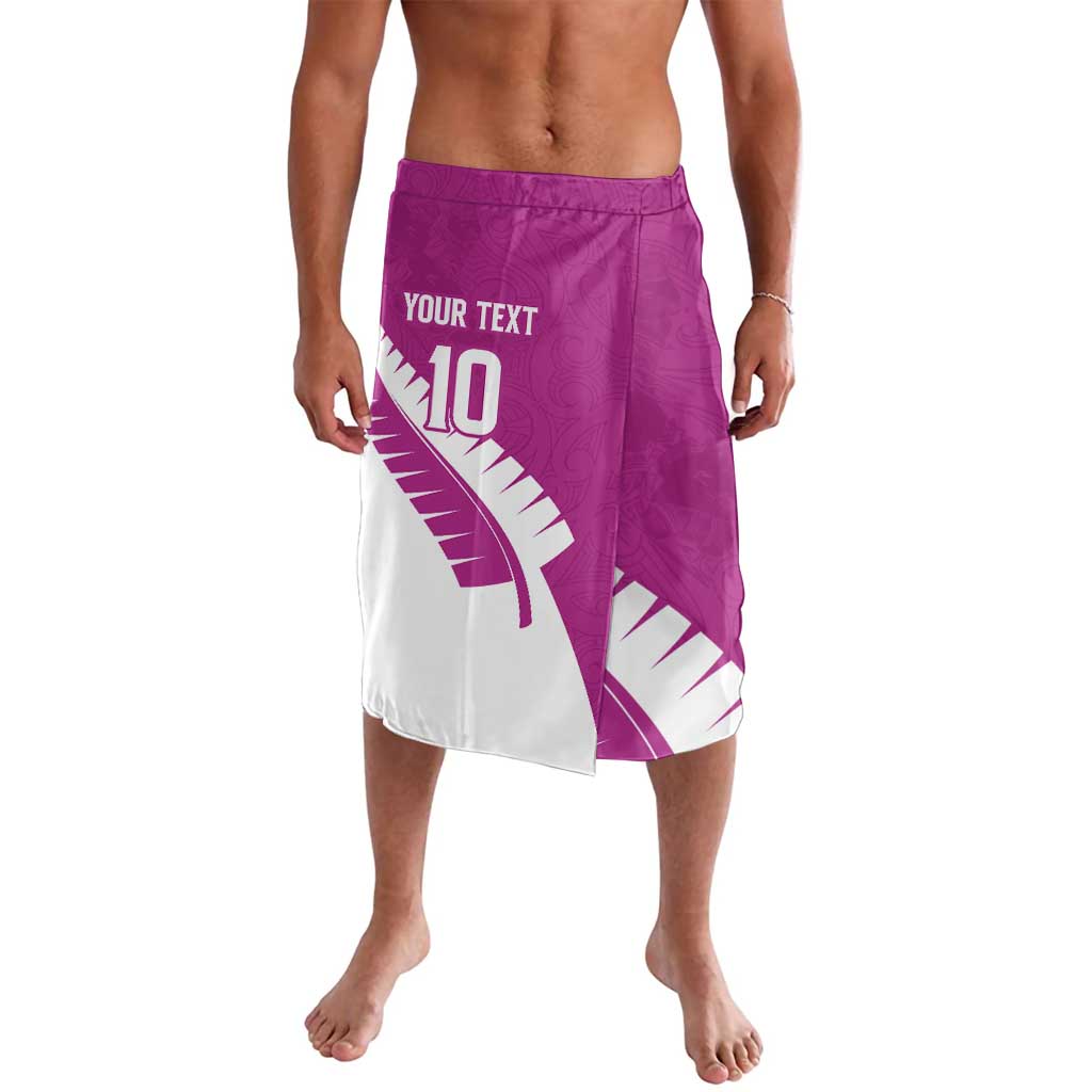 Custom New Zealand Cricket Lavalava Kiwi Birds Haka Dance Pink Fern Sporty Style