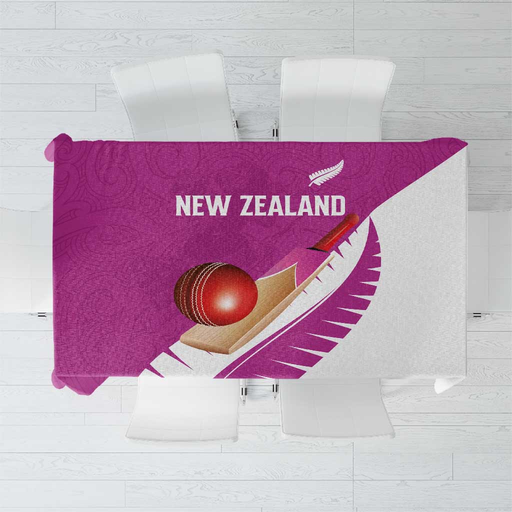 New Zealand Cricket Tablecloth Kiwi Birds Haka Dance Pink Fern Sporty Style