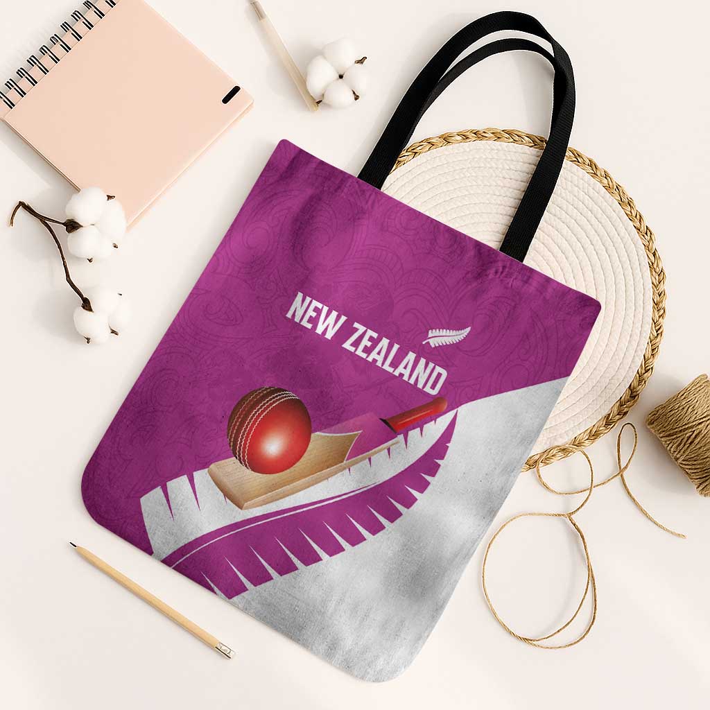 New Zealand Cricket Tote Bag Kiwi Birds Haka Dance Pink Fern Sporty Style