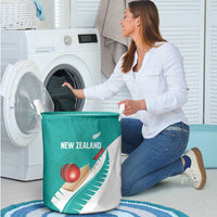 New Zealand Cricket Laundry Basket Kiwi Birds Haka Dance Turquoise Fern Sporty Style