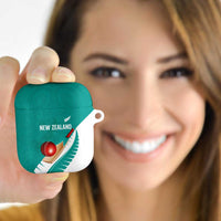 New Zealand Cricket AirPods Case Kiwi Birds Haka Dance Turquoise Fern Sporty Style