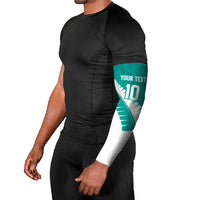 Custom New Zealand Cricket Arm Sleeves Kiwi Birds Haka Dance Turquoise Fern Sporty Style
