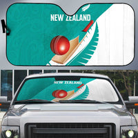New Zealand Cricket Auto Sun Shade Kiwi Birds Haka Dance Turquoise Fern Sporty Style