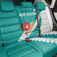New Zealand Cricket Back Car Seat Cover Kiwi Birds Haka Dance Turquoise Fern Sporty Style