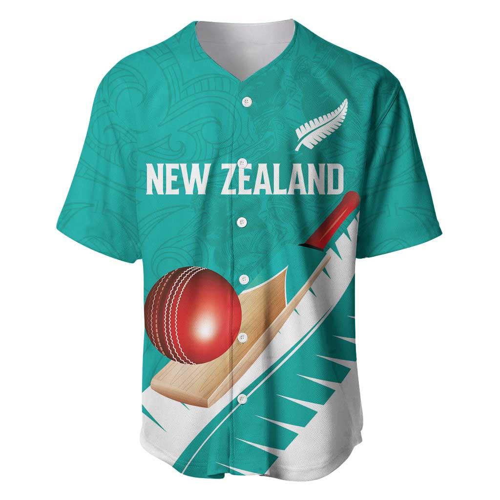 Custom New Zealand Cricket Baseball Jersey Kiwi Birds Haka Dance Turquoise Fern Sporty Style
