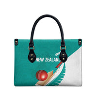 New Zealand Cricket Leather Bag Kiwi Birds Haka Dance Turquoise Fern Sporty Style