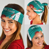 New Zealand Cricket Neck Gaiter Kiwi Birds Haka Dance Turquoise Fern Sporty Style