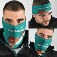 New Zealand Cricket Neck Gaiter Kiwi Birds Haka Dance Turquoise Fern Sporty Style