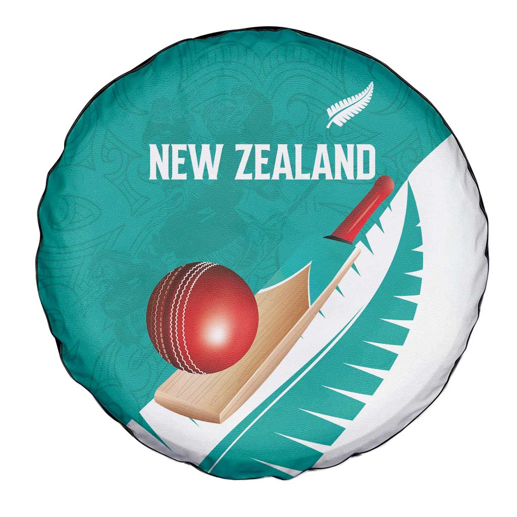 New Zealand Cricket Spare Tire Cover Kiwi Birds Haka Dance Turquoise Fern Sporty Style