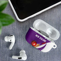 New Zealand Cricket AirPods Case Kiwi Birds Haka Dance Purple Fern Sporty Style