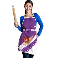 New Zealand Cricket Apron Kiwi Birds Haka Dance Purple Fern Sporty Style