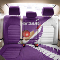 New Zealand Cricket Back Car Seat Cover Kiwi Birds Haka Dance Purple Fern Sporty Style