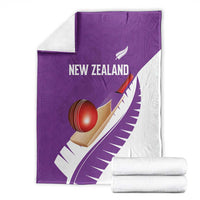 New Zealand Cricket Blanket Kiwi Birds Haka Dance Purple Fern Sporty Style