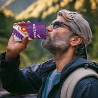 Custom New Zealand Cricket 4 in 1 Can Cooler Tumbler Kiwi Birds Haka Dance Purple Fern Sporty Style