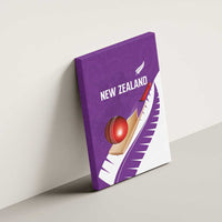 New Zealand Cricket Canvas Wall Art Kiwi Birds Haka Dance Purple Fern Sporty Style