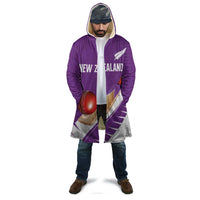 Custom New Zealand Cricket Cloak Kiwi Birds Haka Dance Purple Fern Sporty Style