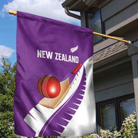 New Zealand Cricket Garden Flag Kiwi Birds Haka Dance Purple Fern Sporty Style
