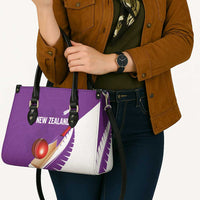New Zealand Cricket Leather Bag Kiwi Birds Haka Dance Purple Fern Sporty Style