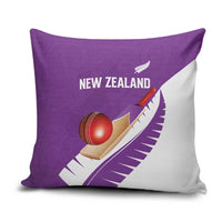 New Zealand Cricket Pillow Cover Kiwi Birds Haka Dance Purple Fern Sporty Style
