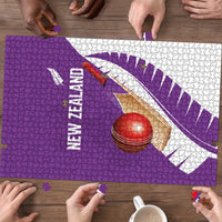 New Zealand Cricket Puzzle Kiwi Birds Haka Dance Purple Fern Sporty Style