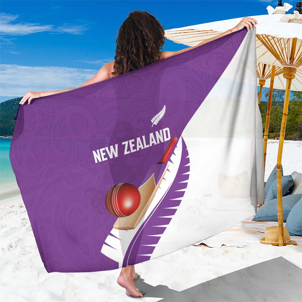 New Zealand Cricket Sarong Kiwi Birds Haka Dance Purple Fern Sporty Style