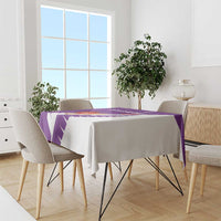 New Zealand Cricket Tablecloth Kiwi Birds Haka Dance Purple Fern Sporty Style