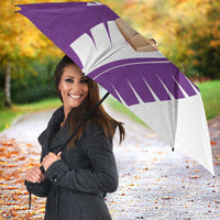 New Zealand Cricket Umbrella Kiwi Birds Haka Dance Purple Fern Sporty Style