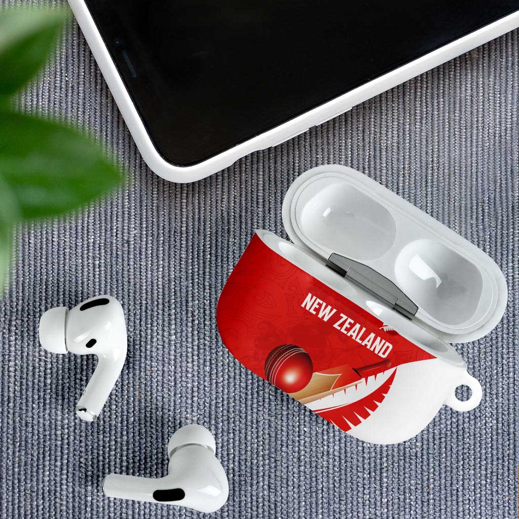 New Zealand Cricket AirPods Case Kiwi Birds Haka Dance Red Fern Sporty Style