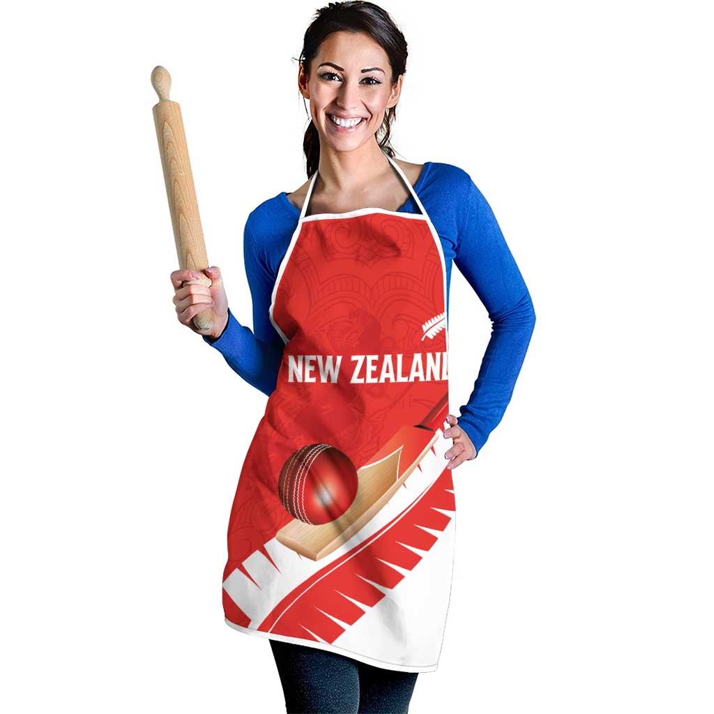 New Zealand Cricket Apron Kiwi Birds Haka Dance Red Fern Sporty Style