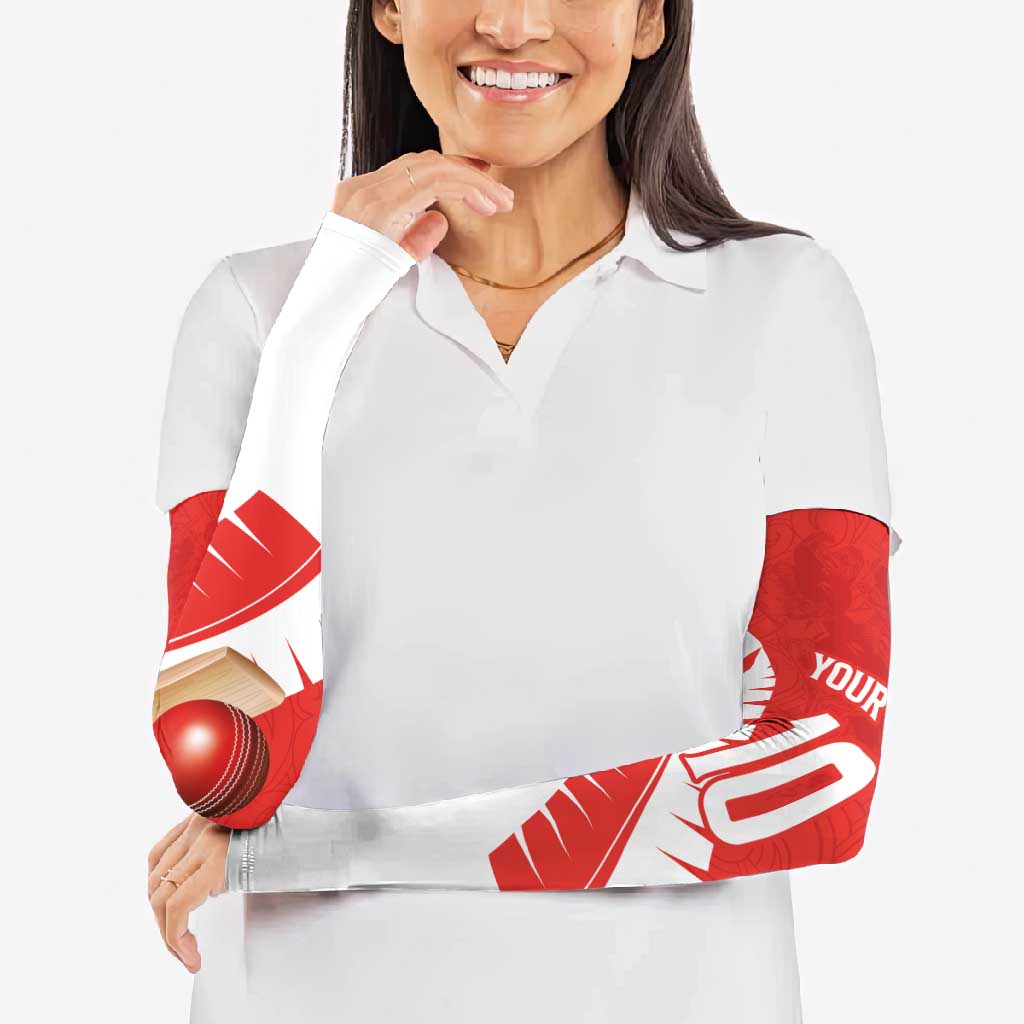 Custom New Zealand Cricket Arm Sleeves Kiwi Birds Haka Dance Red Fern Sporty Style