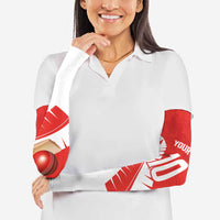 Custom New Zealand Cricket Arm Sleeves Kiwi Birds Haka Dance Red Fern Sporty Style