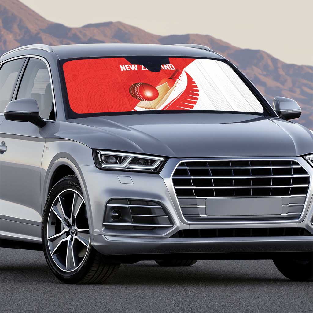 New Zealand Cricket Auto Sun Shade Kiwi Birds Haka Dance Red Fern Sporty Style