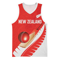 Custom New Zealand Cricket Basketball Jersey Kiwi Birds Haka Dance Red Fern Sporty Style