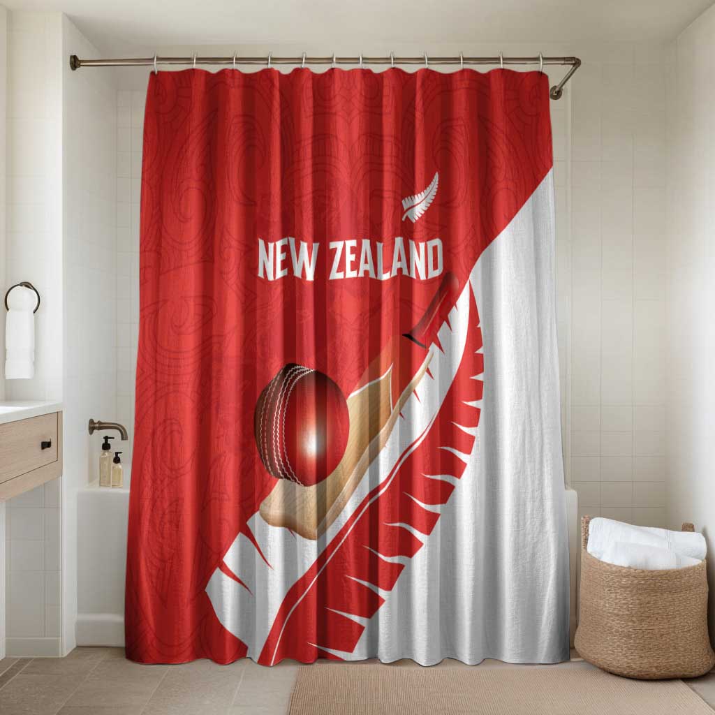 New Zealand Cricket Bathroom Set Kiwi Birds Haka Dance Red Fern Sporty Style