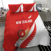 New Zealand Cricket Bedding Set Kiwi Birds Haka Dance Red Fern Sporty Style
