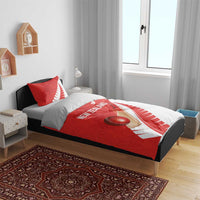 New Zealand Cricket Bedding Set Kiwi Birds Haka Dance Red Fern Sporty Style