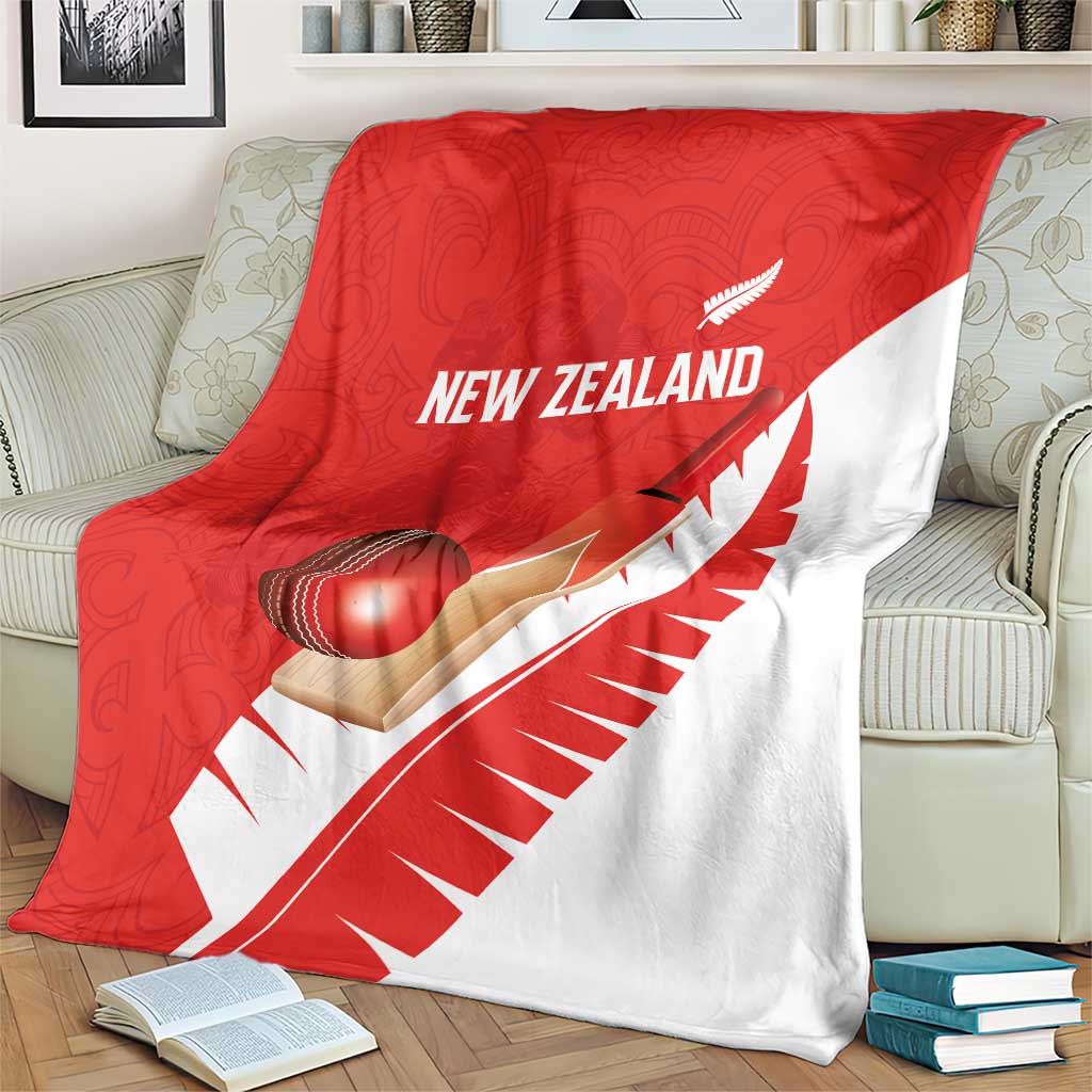 New Zealand Cricket Blanket Kiwi Birds Haka Dance Red Fern Sporty Style